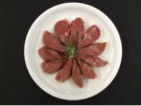 cabrit - fetge tallat 17-20 unitats per safata de 0.420-0.450 kg.