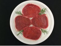 bistecs tall rodo (tallat prim) de vedella morucha 4 unitats per safata 0.300-0.320 kg.