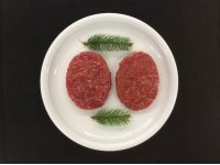 hamburgueses (amb ceba caramelitzada) de vedella morucha 2 unitats per safata 0.240-0.260 kg.