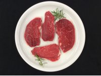 bistecs extra (tallat prim) de vedella morucha 4 unitats per safata 0.300-0.320 kg.