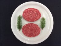 hamburgueses (100x100 vedella) de vedella morucha 2 unitats per safata 0.240-0.260 kg.