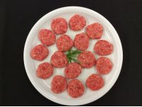 pucetes (100x100 vedella) de vedella morucha 16 unitats per safata 0.280-0.300 kg.